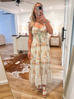 Load image into Gallery viewer, Breathing In Green Multi Floral Midi Dress
