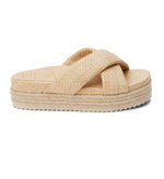 Load image into Gallery viewer, Hali Raffia Natural Platform Matisse Sandal
