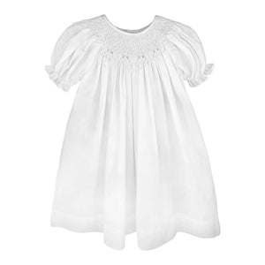 Delicate White Smocked Dress