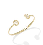 Load image into Gallery viewer, Daphne Ivory Mother of Pearl Gold Grame Cuff
