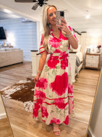Load image into Gallery viewer, All To You Pink Floral Maxi Dress
