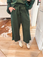 Load image into Gallery viewer, Joyous Day Hunter Green Sequin Pants
