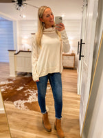 Load image into Gallery viewer, With My Best Cream Cowlneck Long Sleeve Blouse
