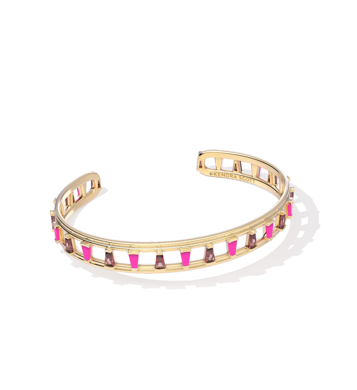 Kelsey Pink Mix Gold Cuff Bracelet