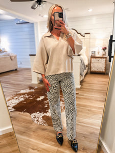 Part Ways Stone Knit Sweater