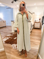 Load image into Gallery viewer, Long Distance Olive Stripe Maxi Dress
