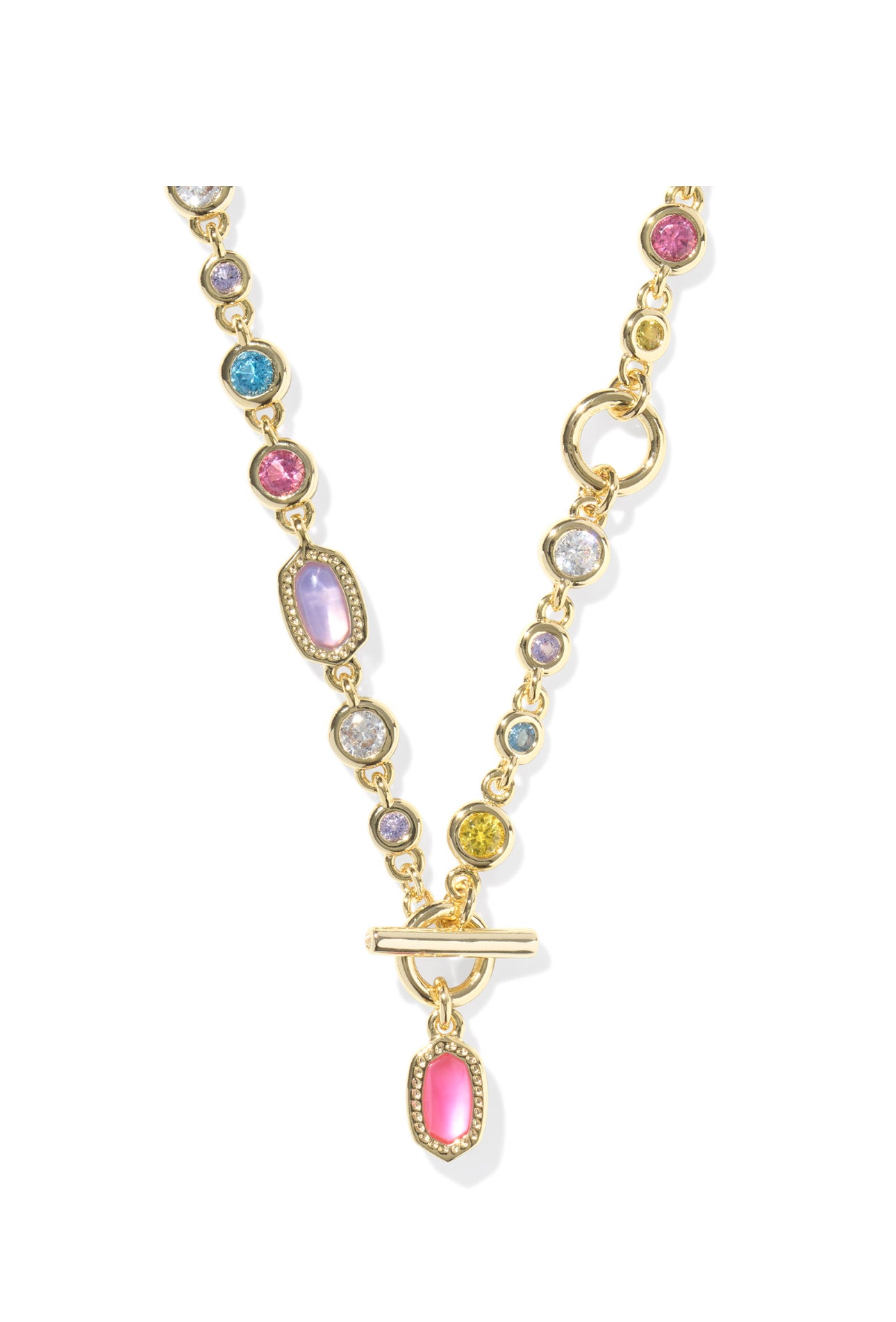 Mini Elisa Abbie Multi Mix Gold Strand Necklace