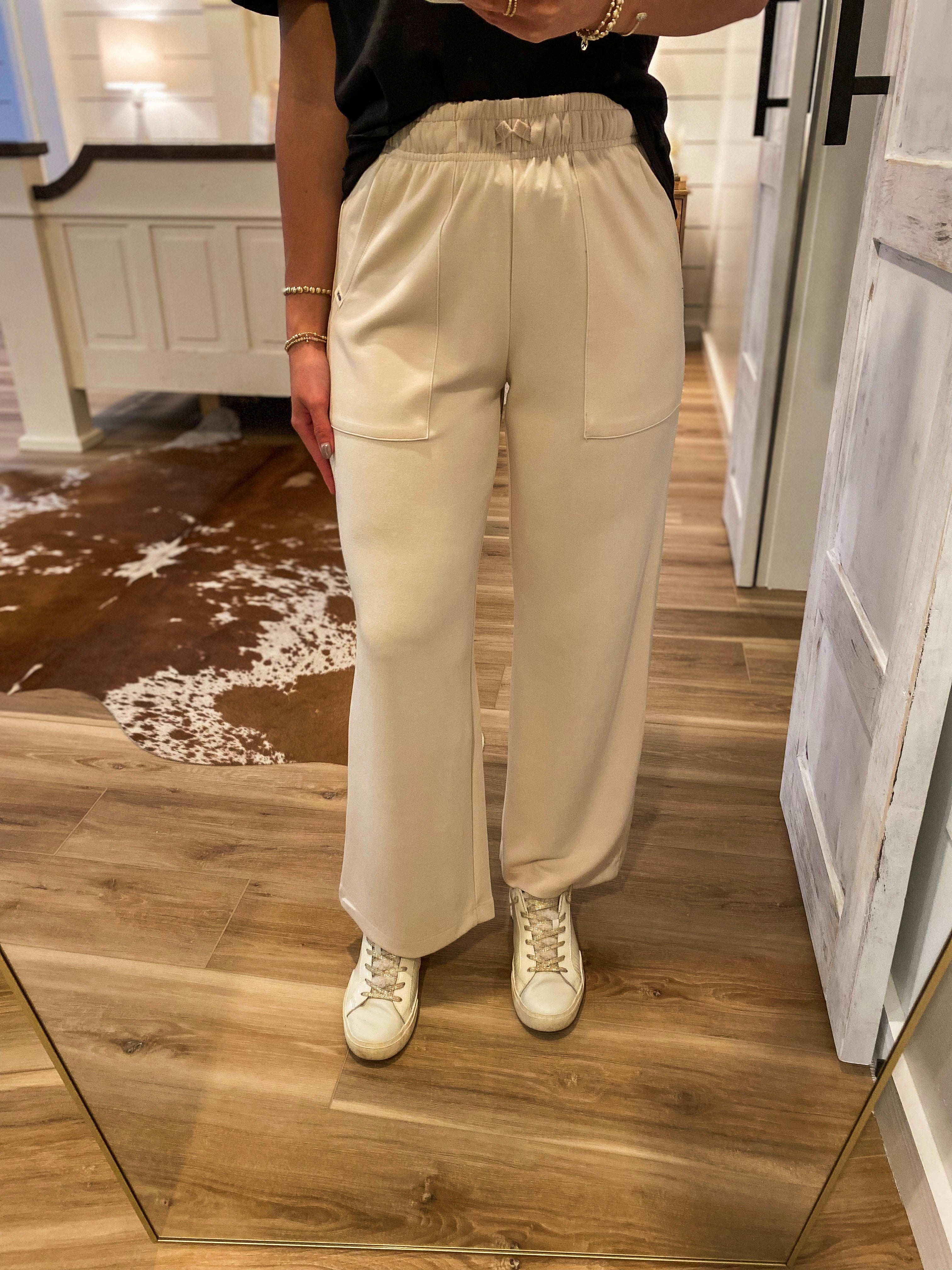 About Comfort Taupe Simply Southern Lounge Pants