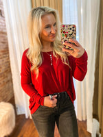 Load image into Gallery viewer, A Good Start Crimson Pico Blouse

