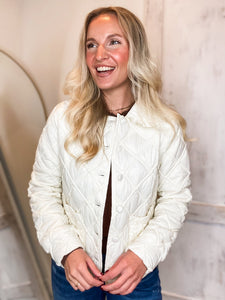 Always Mine Quilted Ivory Jacket