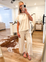 Load image into Gallery viewer, Becoming More Bone Mineral Washed Tee &amp; Lounge Pant Set
