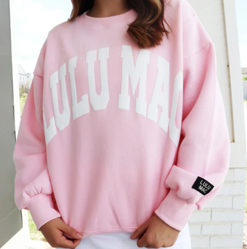 Lulu Mac Light Pink/White Sweatshirt
