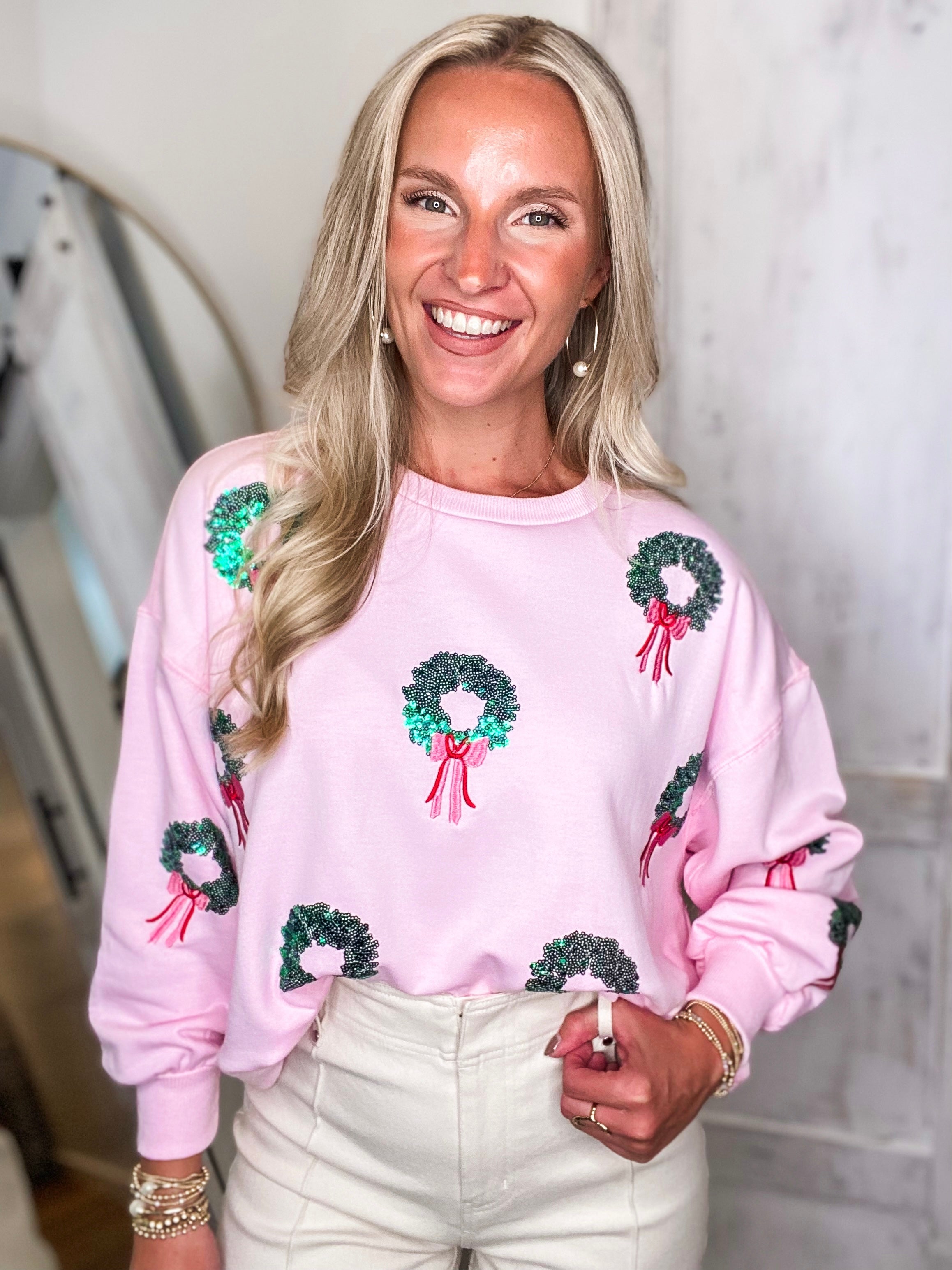 Millie Wreaths Sweatshirt - Mary Square