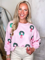 Load image into Gallery viewer, Millie Wreaths Sweatshirt - Mary Square
