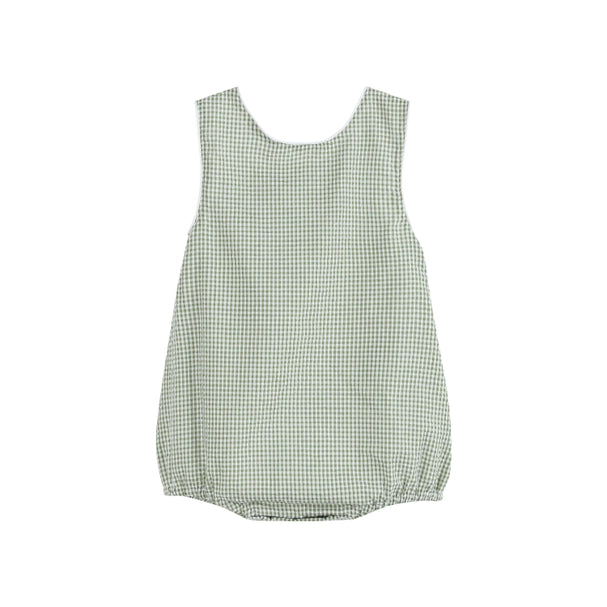 Green Gingham Bubble With Alligator Design