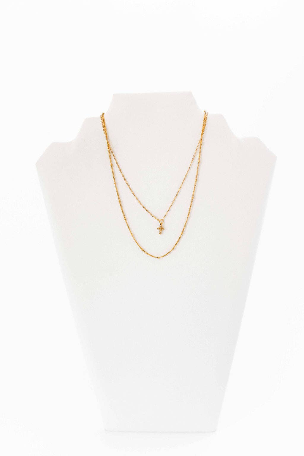 Necklace - Carly Cross Gold