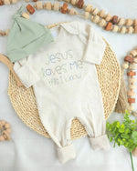 Load image into Gallery viewer, Baby Romper | Baby Boy Outfit - Jesus Loves Me
