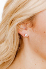 Load image into Gallery viewer, Screwback Stud Earrings - Juliet Clear 5mm
