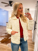 Load image into Gallery viewer, Always Mine Quilted Ivory Jacket
