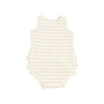 Load image into Gallery viewer, Angel Dear Oxford Tan Stripe Bubble With  Ruffles
