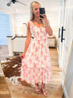 Load image into Gallery viewer, Perfect Potential Mauve Floral Midi Dress

