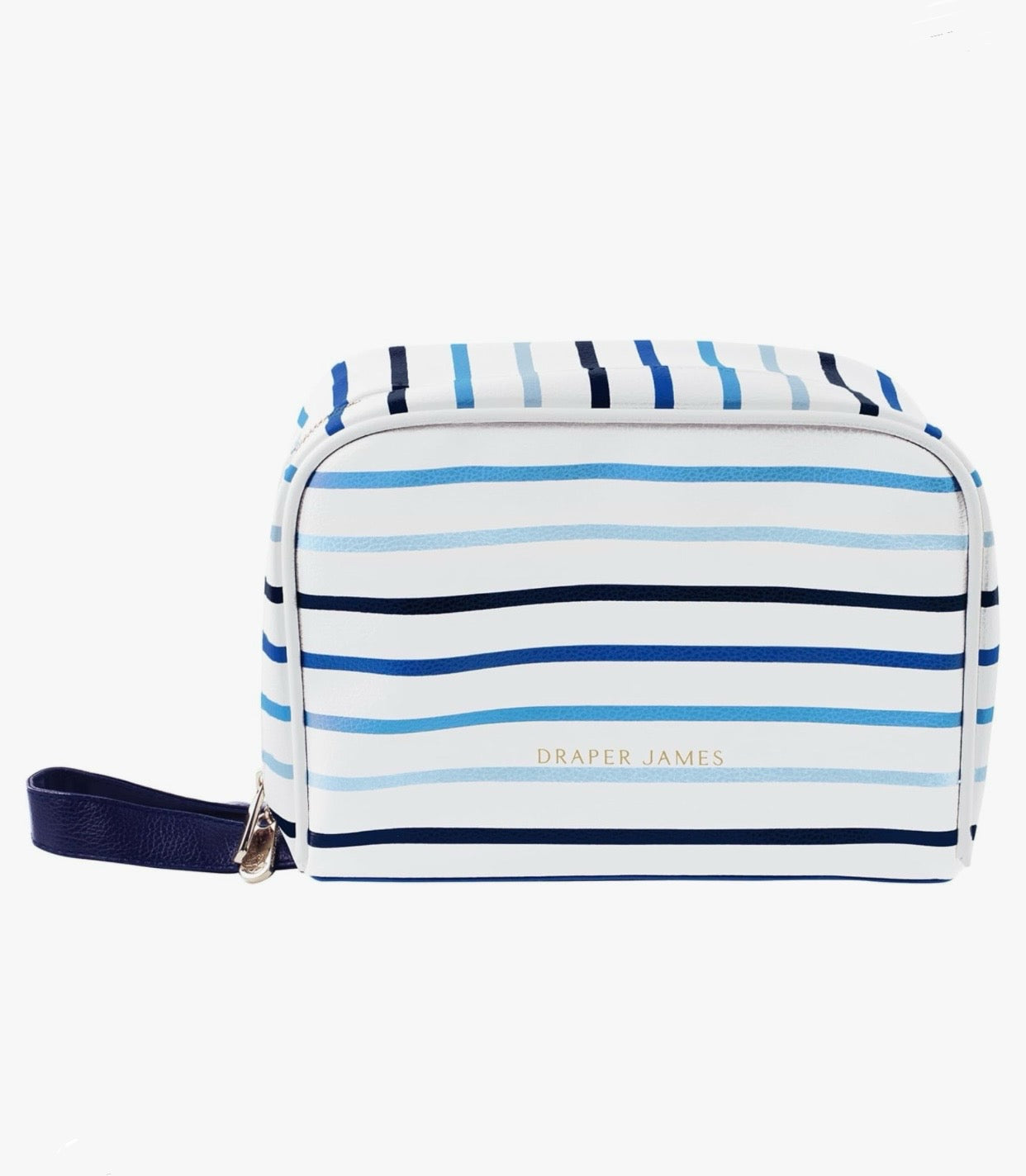 Draper James Blue Stripe Cosmetic Bag