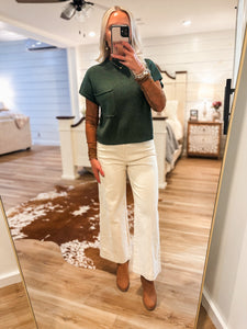 Feeling Better Hunter Green S/S Sweater