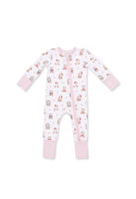 Load image into Gallery viewer, Christmas Teddy Bears Pink Romper
