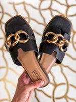 Load image into Gallery viewer, Off The Chain Black Corkys Sandal
