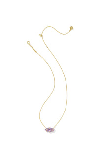 Lindy Rae Elisa Violet Crystal Gold Pendant Necklace