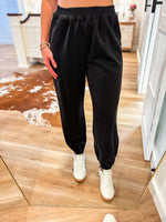 Load image into Gallery viewer, Set The Tone Black Modal Pullover &amp; Jogger Pant Set
