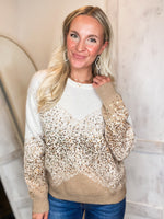 Load image into Gallery viewer, Sparkle In The Night Ivory Sequin Sweater
