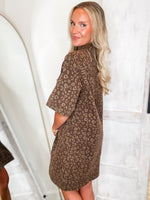 Load image into Gallery viewer, What We Have Mocha Leopard Denim Mini Dress
