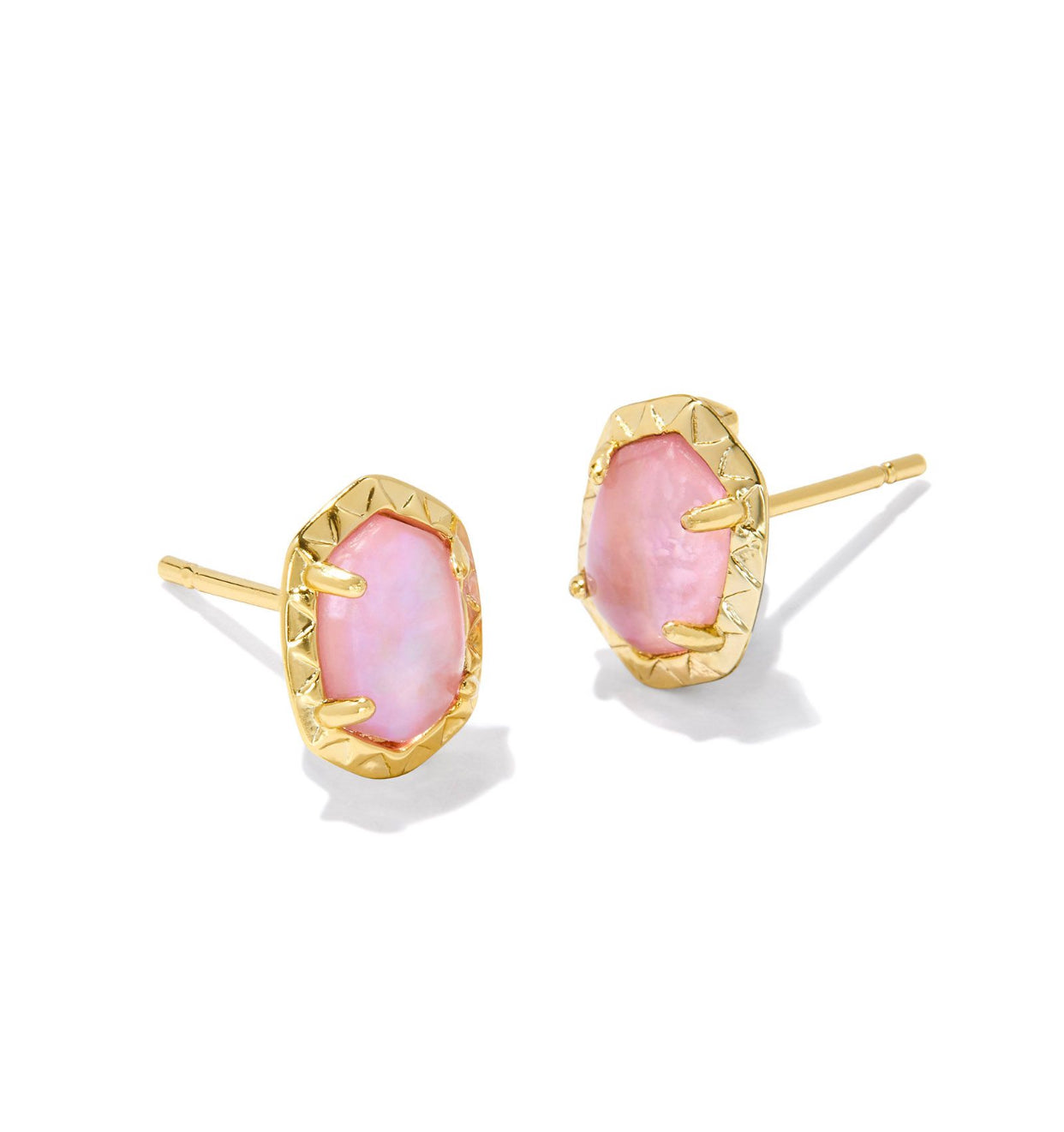 Daphne Light Pink Iridescent Abalone Stud Earring