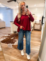 Load image into Gallery viewer, The One Garnet Knit PINCH Sweater
