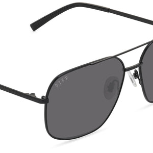 Jonas - Black Grey Polarized Diff Sunglasses