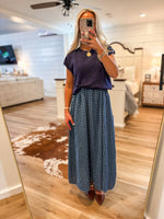 Load image into Gallery viewer, Settling Here Navy Gingham 2-pc Maxi Dress
