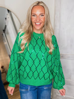 Load image into Gallery viewer, Stars Sparkle Green Sequin Sweater
