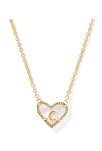 Load image into Gallery viewer, Heart Letter C Gold Short Pendant Necklace
