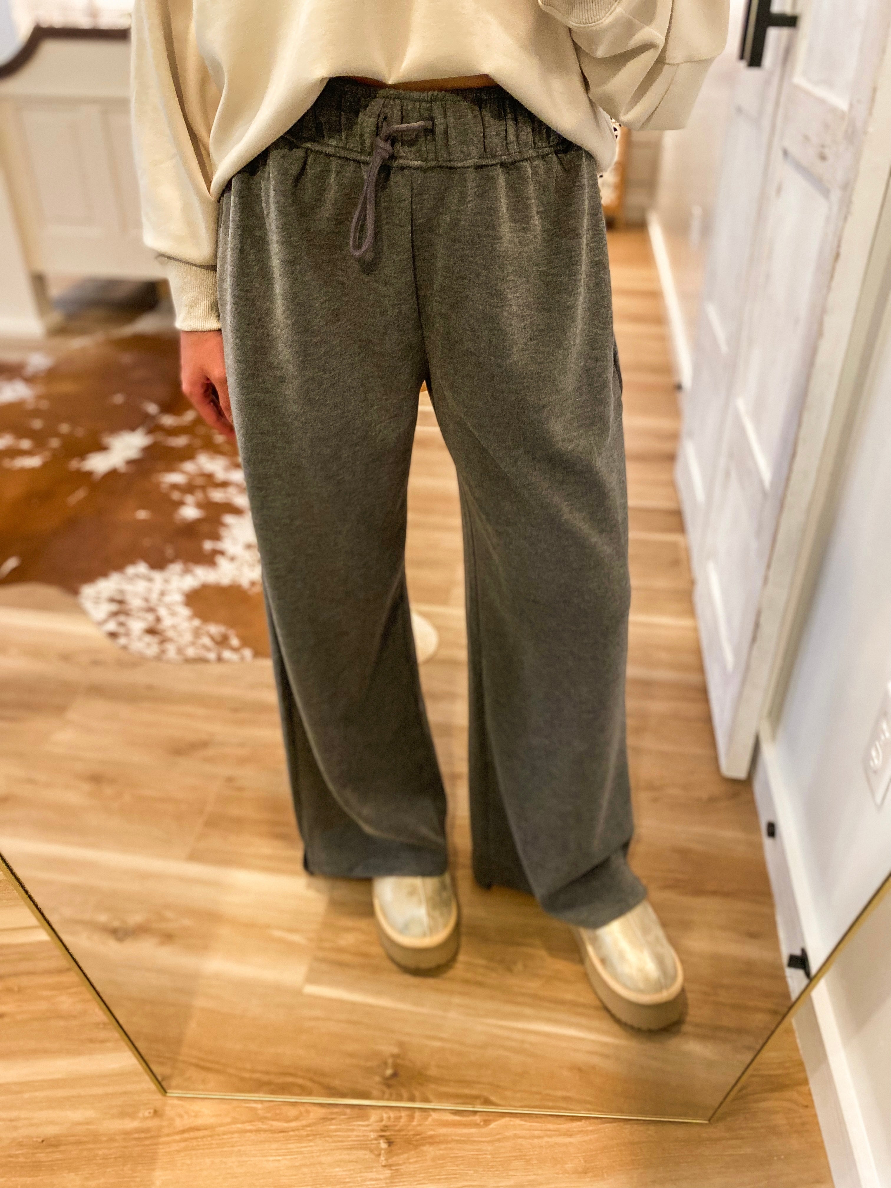 Low Key Night Luxe Butter Charcoal Lounge Pants