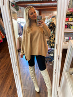 Load image into Gallery viewer, Waiting Here Taupe Sweater Tunic
