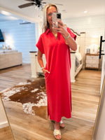 Load image into Gallery viewer, Found You Coral Luxe Knit Maxi Dress
