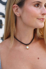 Load image into Gallery viewer, Huggie Earrings - Scarlett Hoop Gold 8mm CZ
