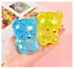 Load image into Gallery viewer, Cartoon Sequin Bear Squishy Toy Slow Rising Stress Relief Squeeze Toy
