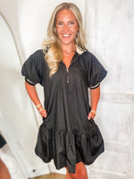 Load image into Gallery viewer, What’s Next Black Contrast Mini Dress
