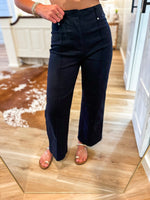 Load image into Gallery viewer, Stopping By Navy Wide Leg Pant
