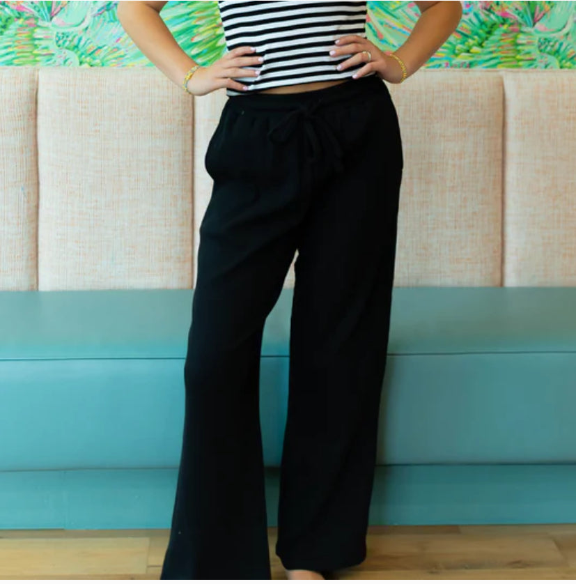 Lulu Mac Black Waffle Knit Pant