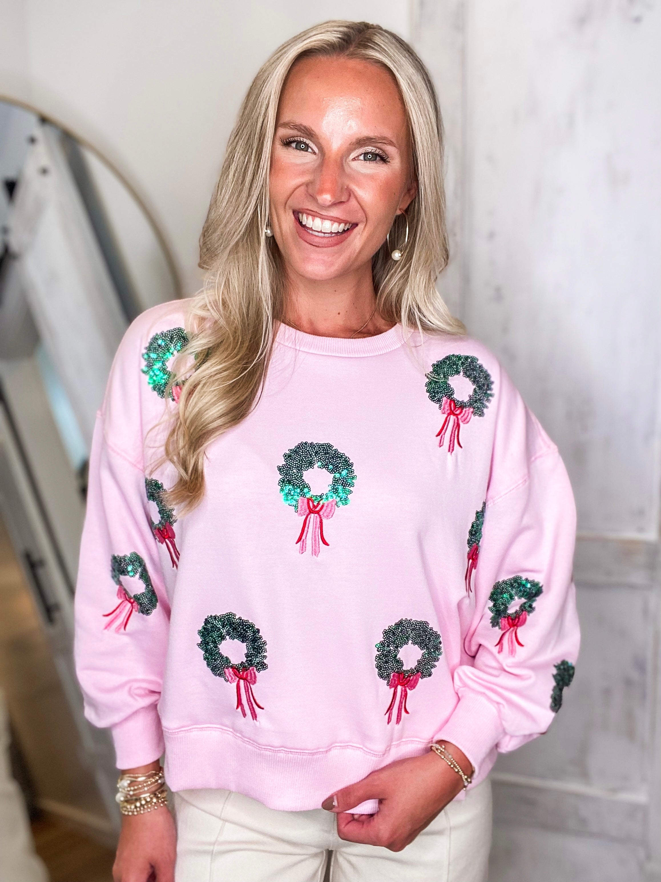 Millie Wreaths Sweatshirt - Mary Square