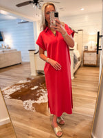 Load image into Gallery viewer, Found You Coral Luxe Knit Maxi Dress
