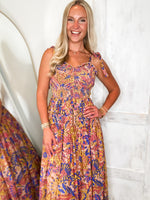 Load image into Gallery viewer, About Time Mocha &amp; Mauve Printed FATE Maxi Dress
